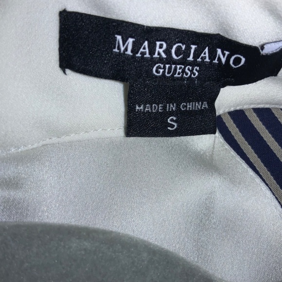 Marciano for Guess mock neck mini dress Sz S sheer split sleeves vintage msr - Picture 5 of 7